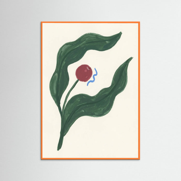 Orange Wood Abstract Bloom