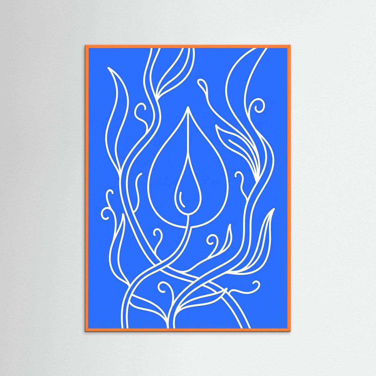 Orange Wood Abstract Bloom