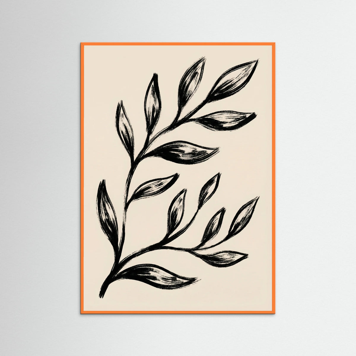 Orange Wood Abstract Blooms