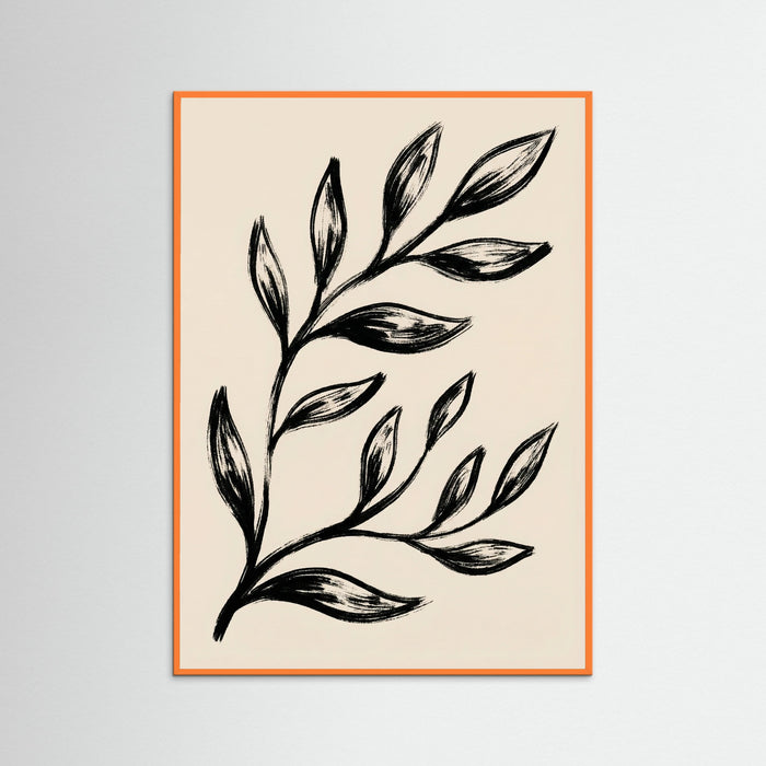 Orange Wood Abstract Blooms