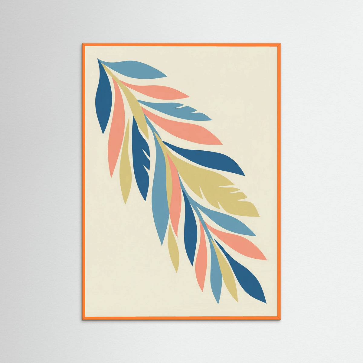 Orange Wood Abstract Blooms