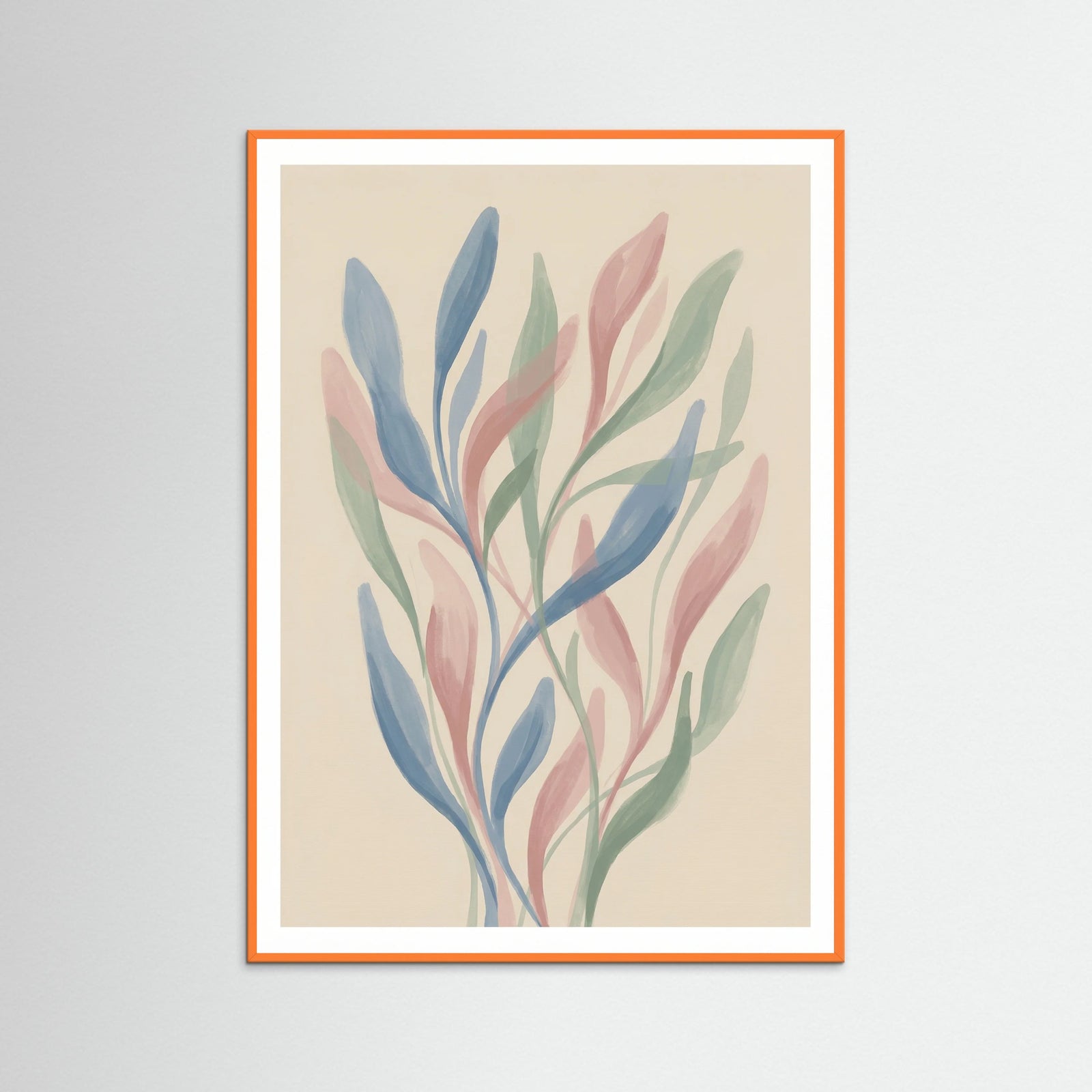 Orange Wood Abstract Botanicals