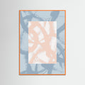 Orange Wood Abstract Brush Strokes 98A Poster