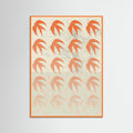 Orange Wood Abstract Composition 1 Poster