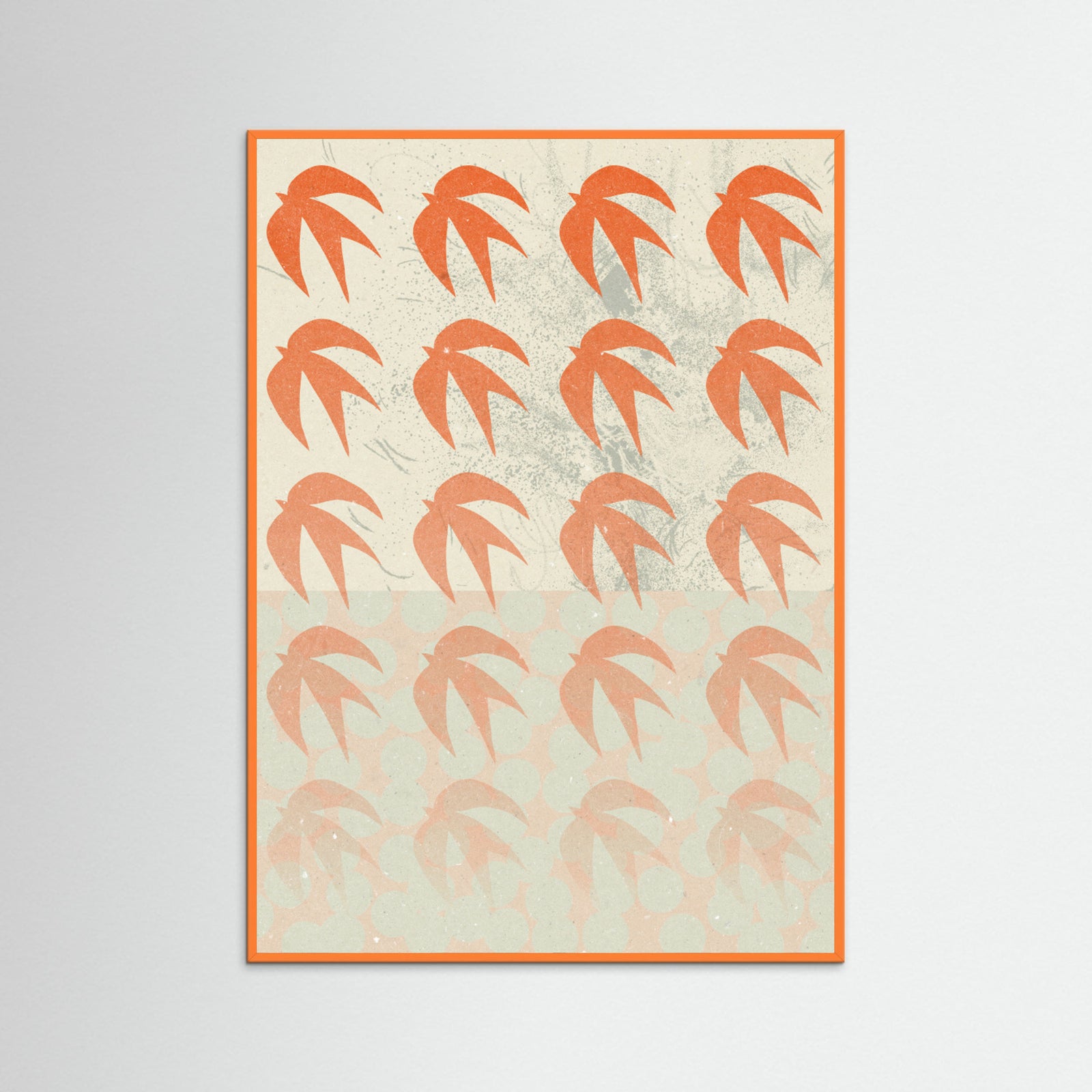 Orange Wood Abstract Composition 1 Poster