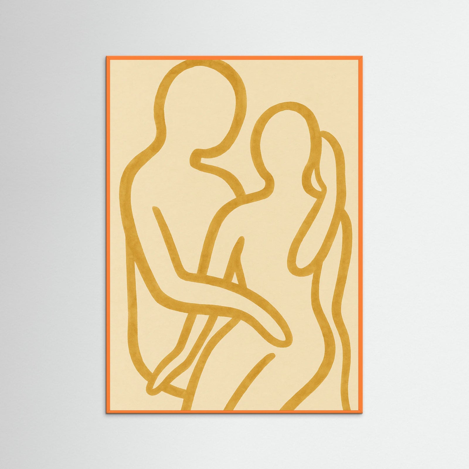 Orange Wood Abstract Connection