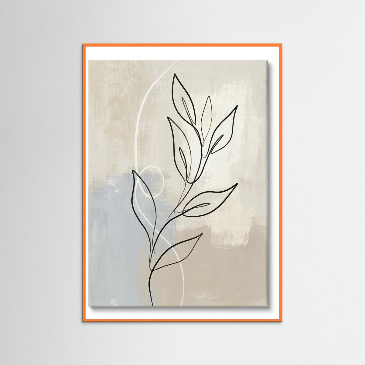 Orange Wood Abstract Contour