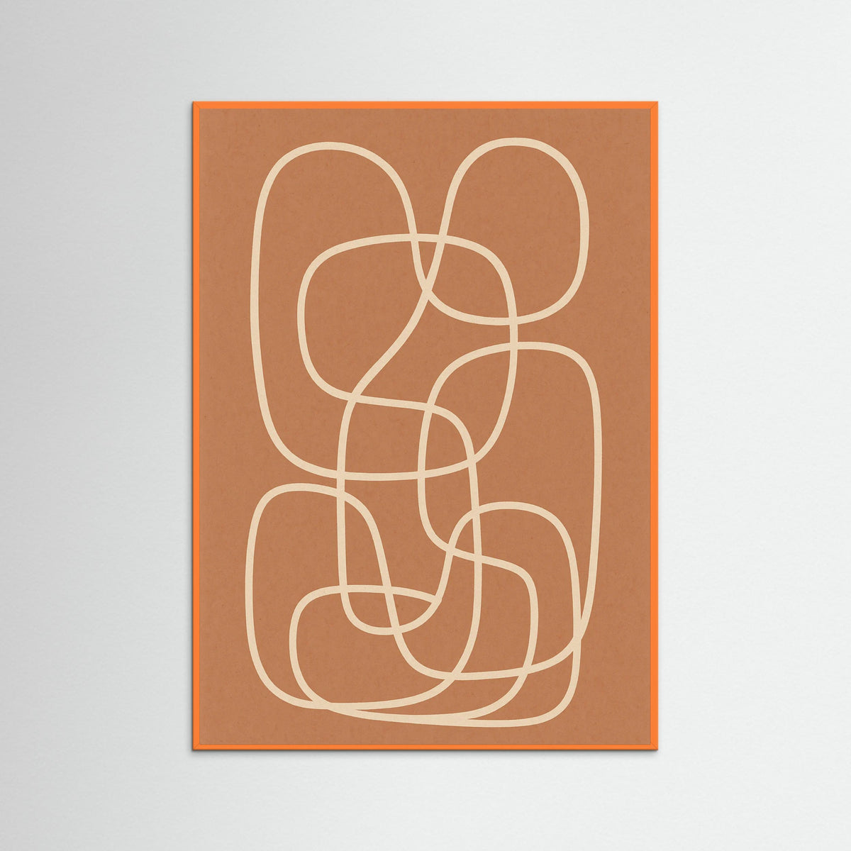 Orange Wood Abstract Contours