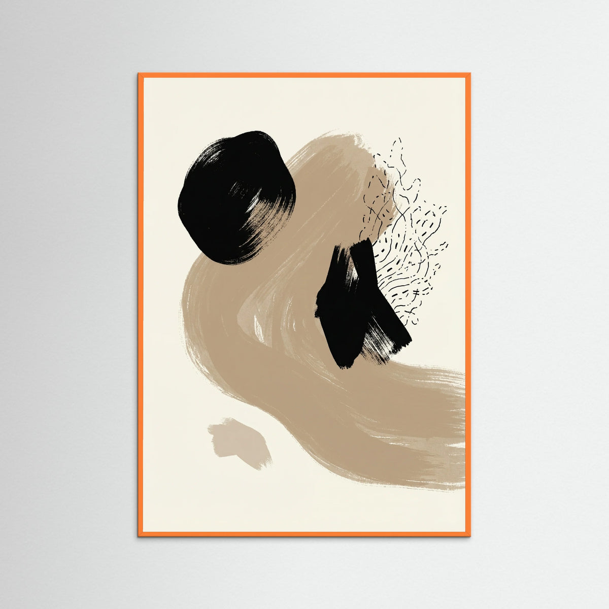 Orange Wood Abstract Contrast