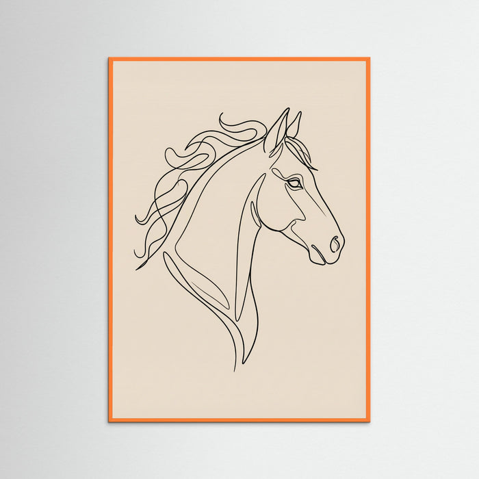 Orange Wood Abstract Curly Portrait