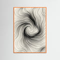 Orange Wood Abstract Currents