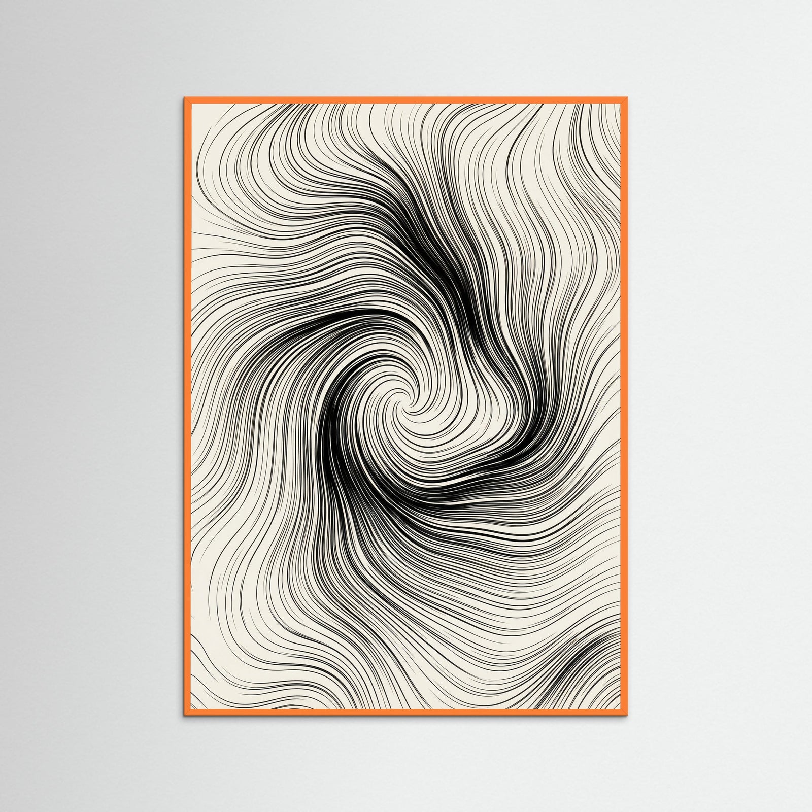 Orange Wood Abstract Currents