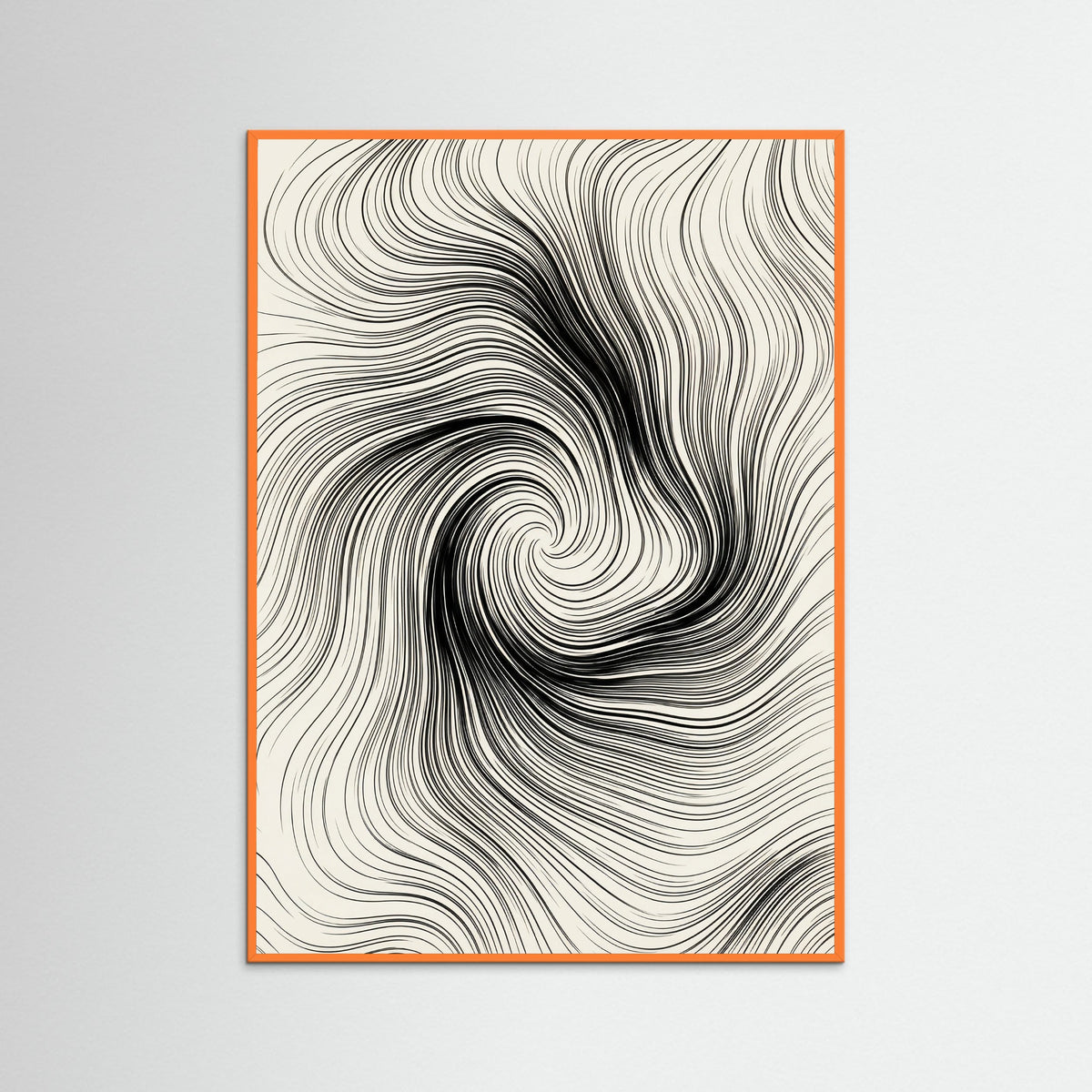Orange Wood Abstract Currents