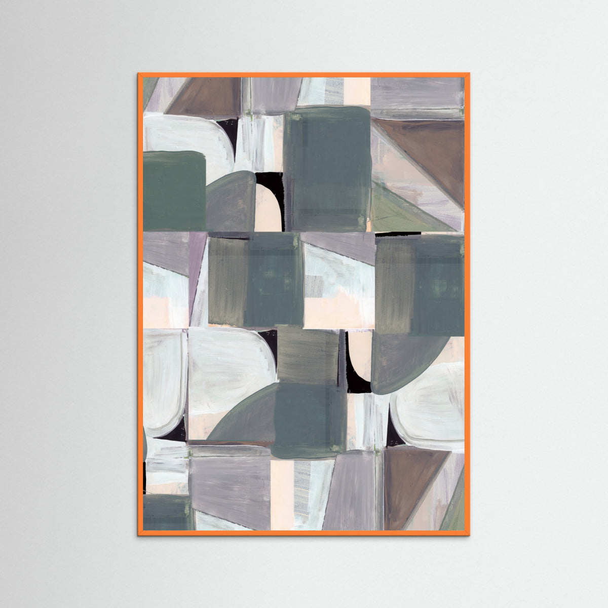 Orange Wood Abstract Desaturate No3 Poster