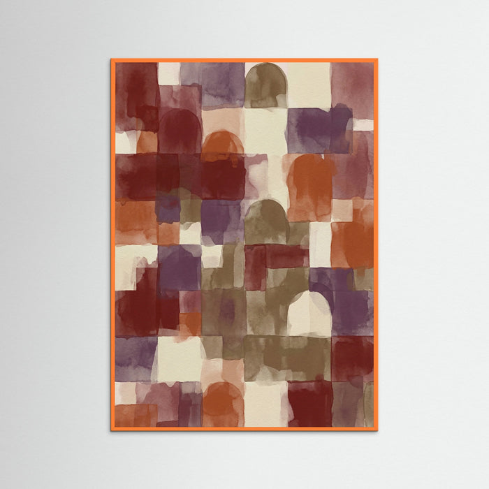 Orange Wood Abstract Domescape