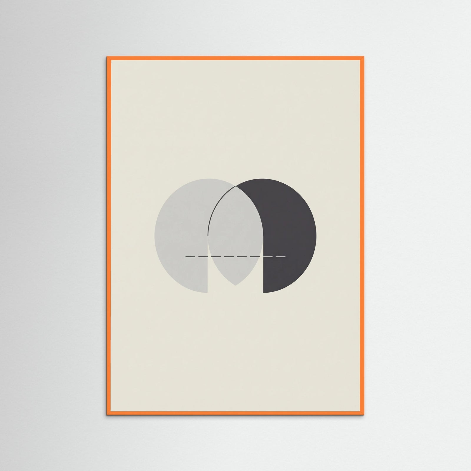 Orange Wood Abstract Dual Forms