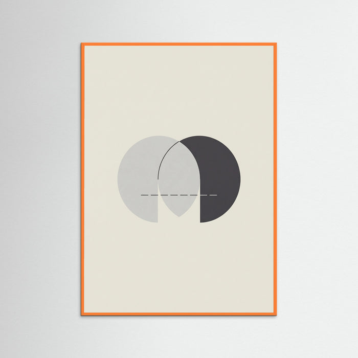 Orange Wood Abstract Dual Forms