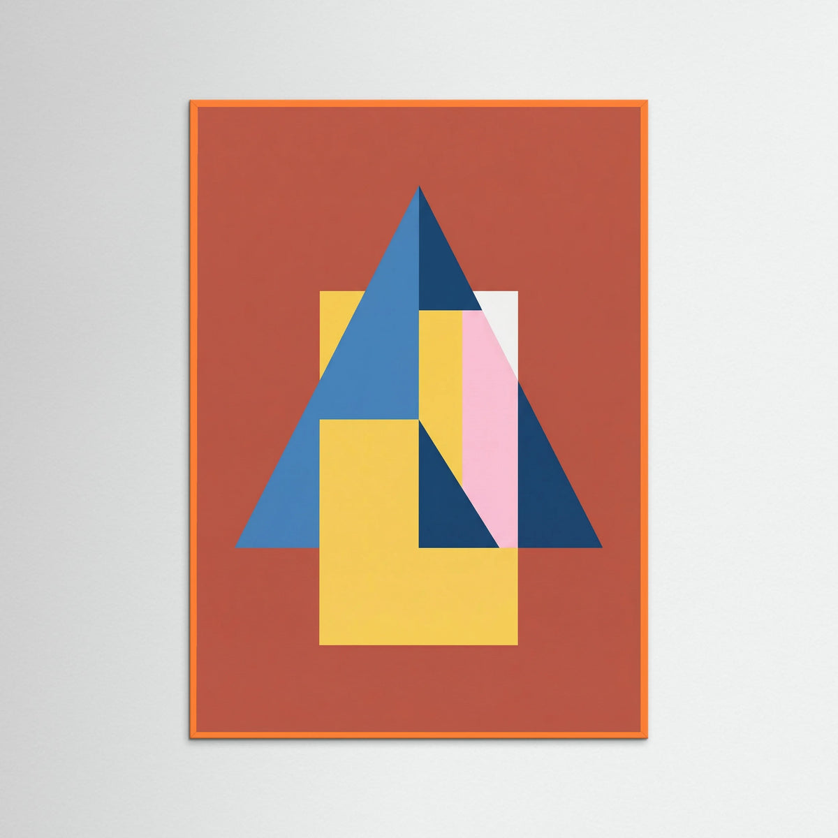 Orange Wood Abstract Duality