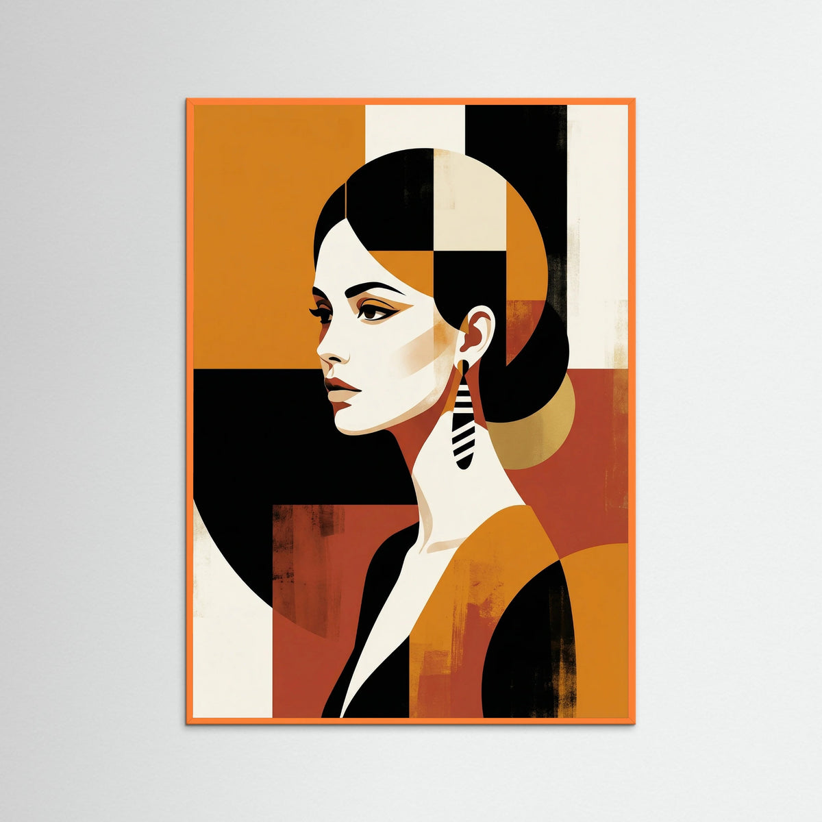 Orange Wood Abstract Elegance