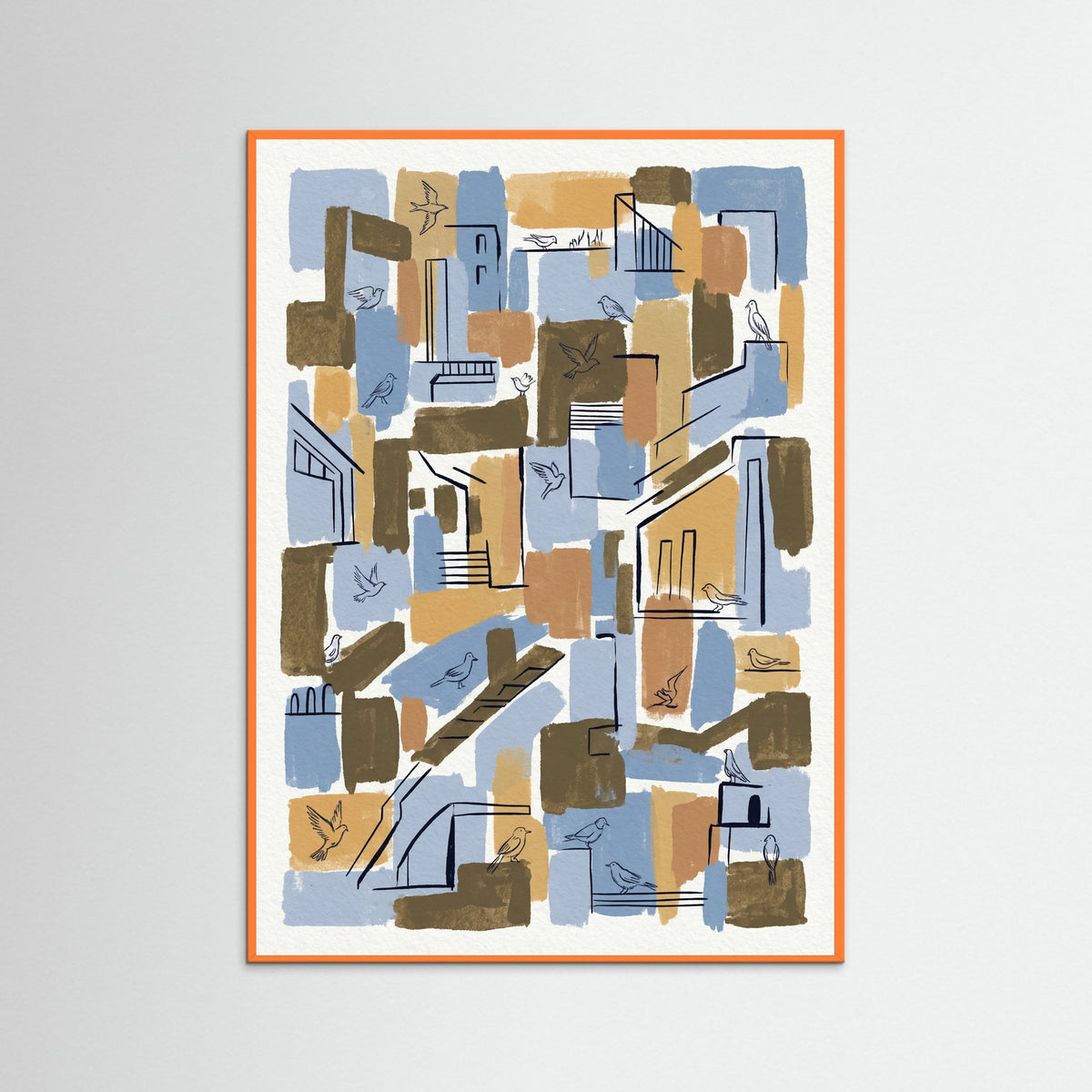 Orange Wood Abstract Encounters