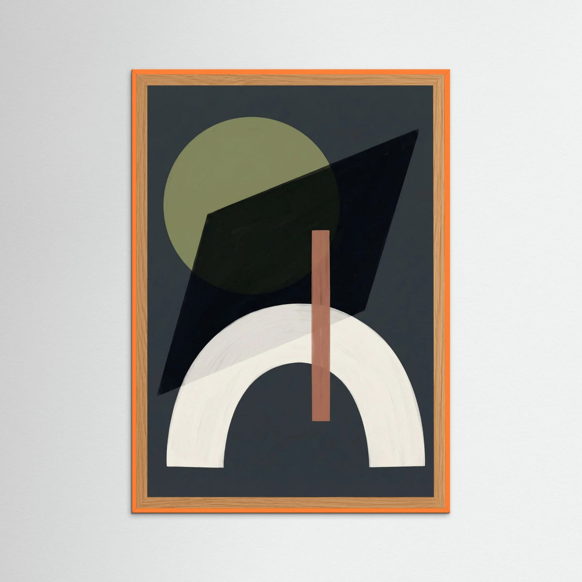 Orange Wood Abstract Equilibrium