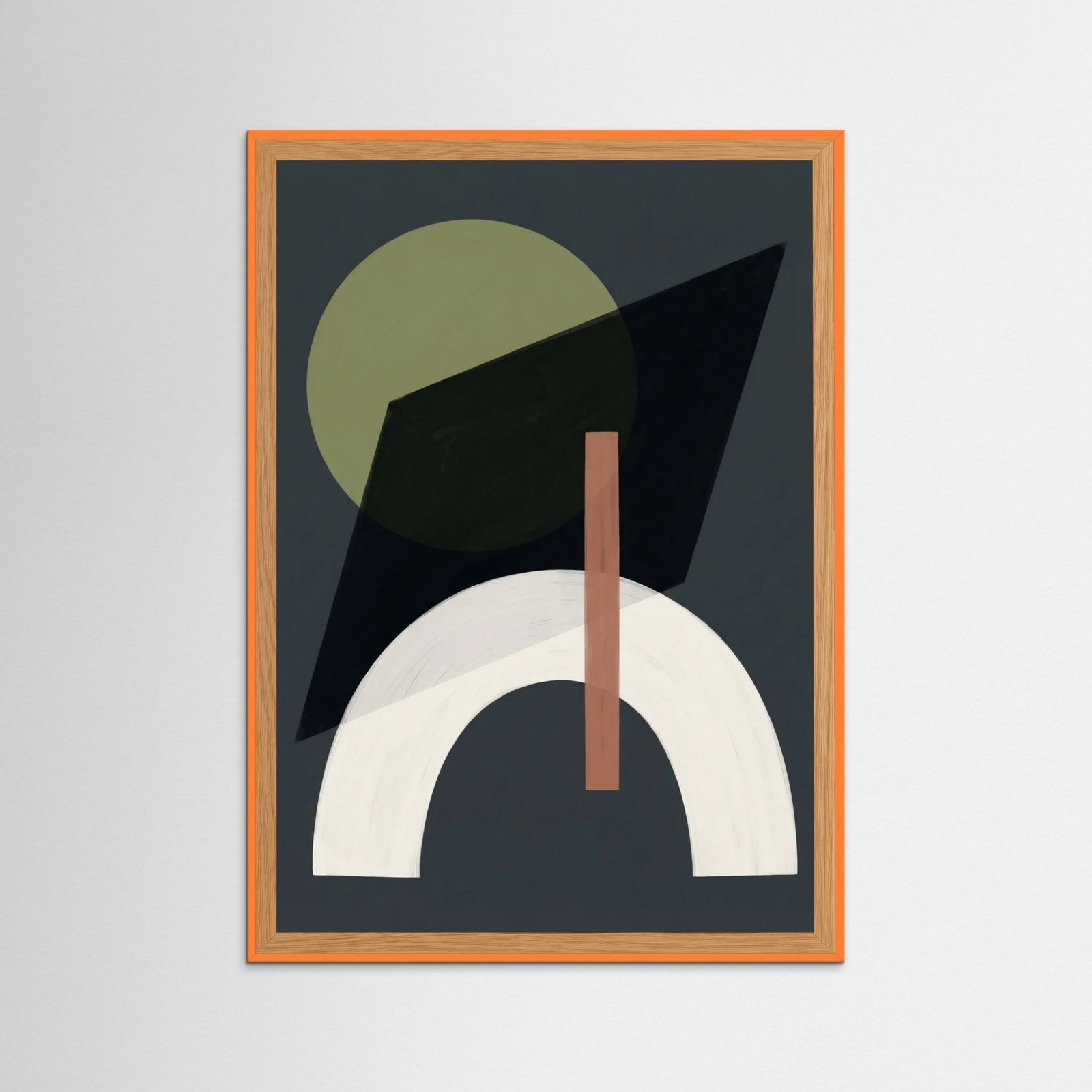 Orange Wood Abstract Equilibrium