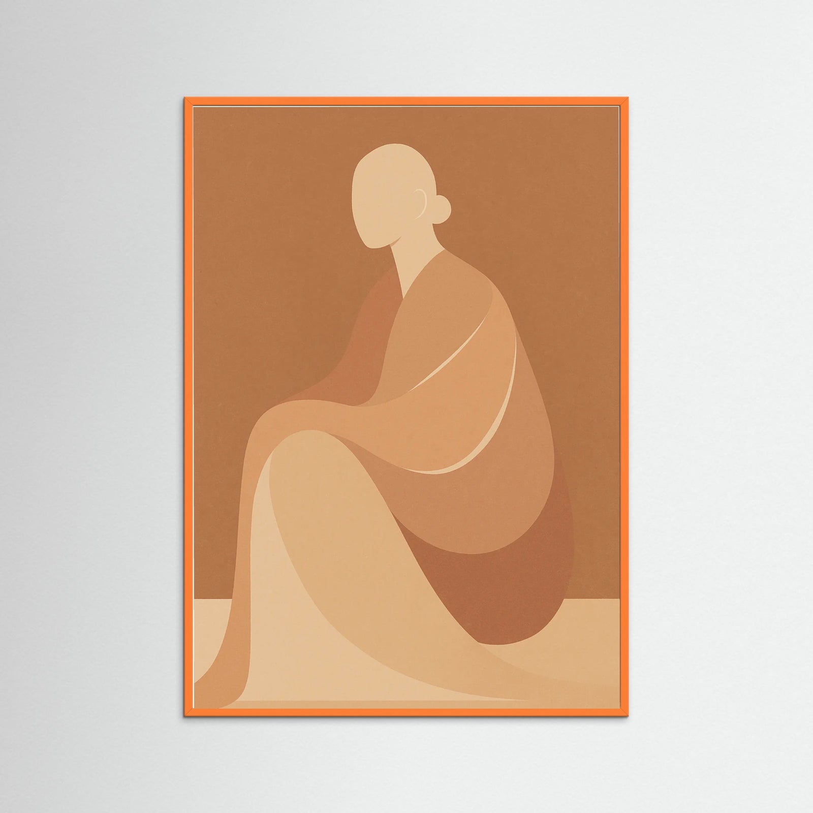 Orange Wood Abstract Essence