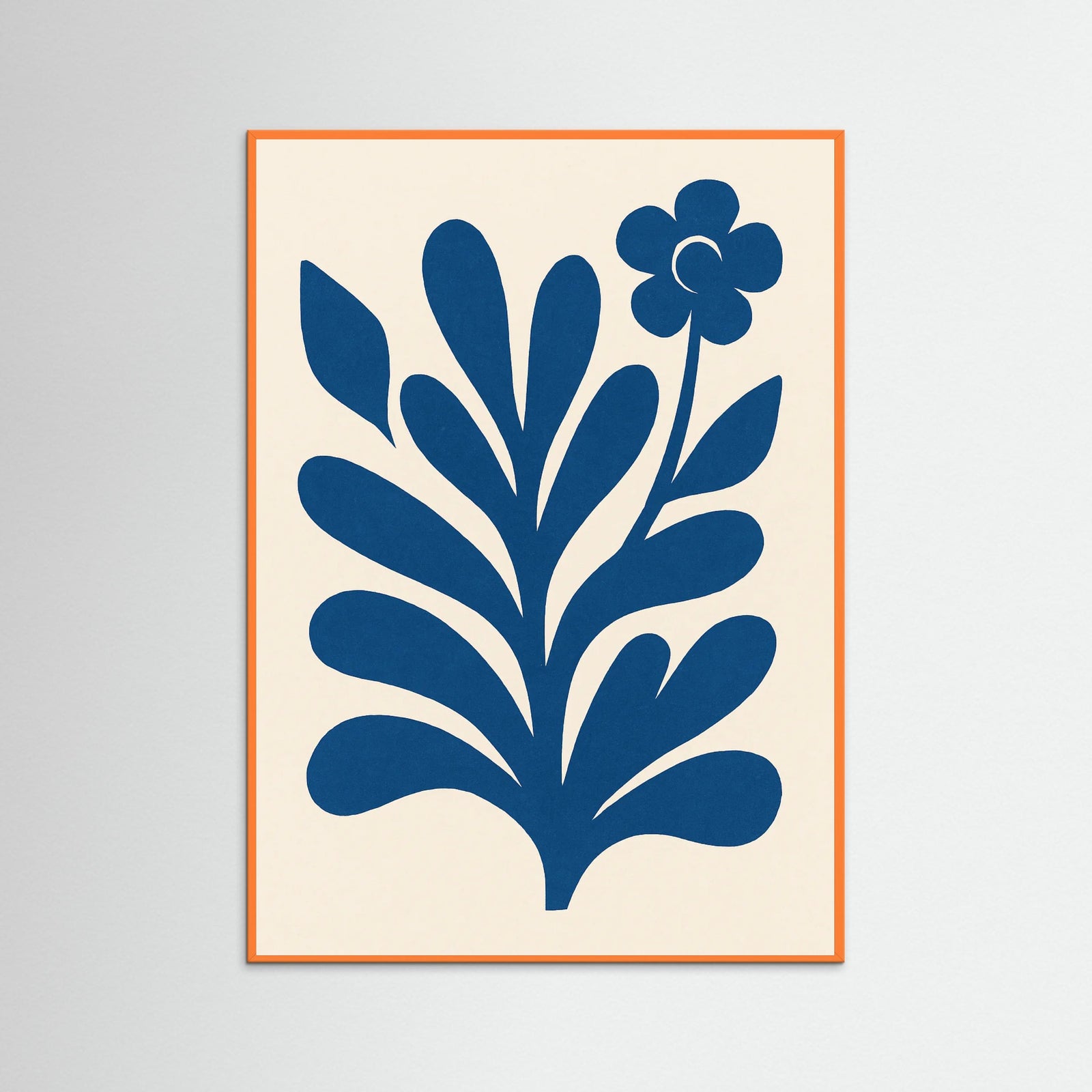 Orange Wood Abstract Figure Form