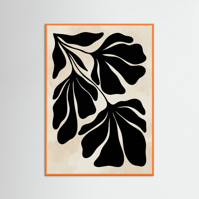 Orange Wood Abstract Flora