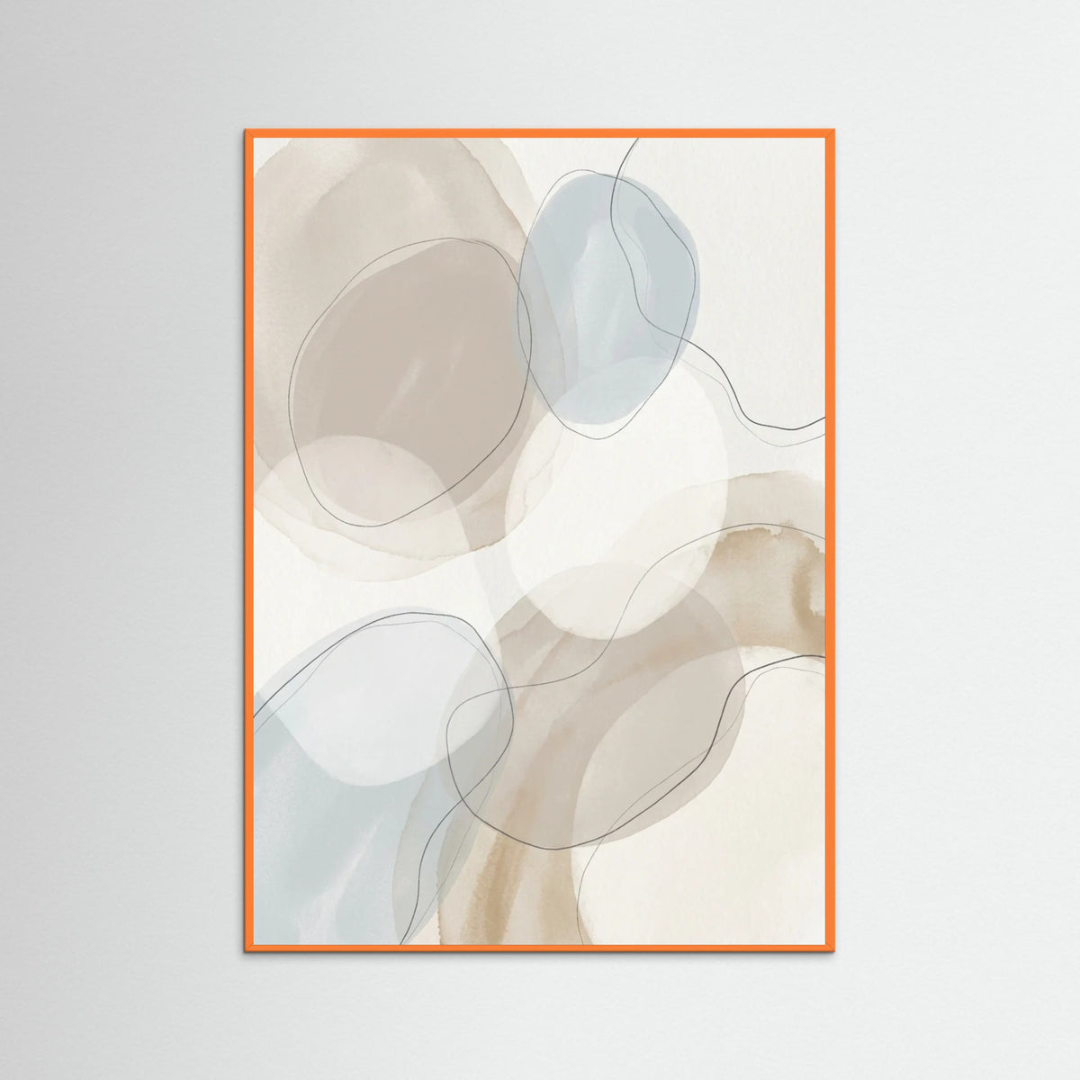 Orange Wood Abstract Flow