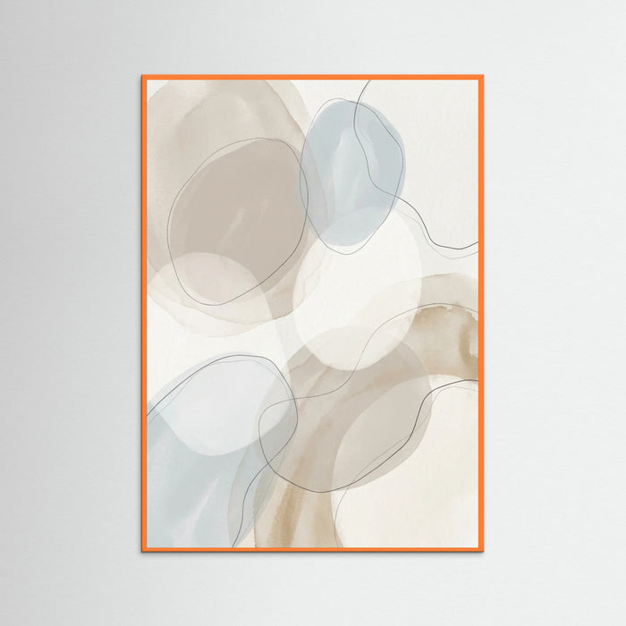 Orange Wood Abstract Flow