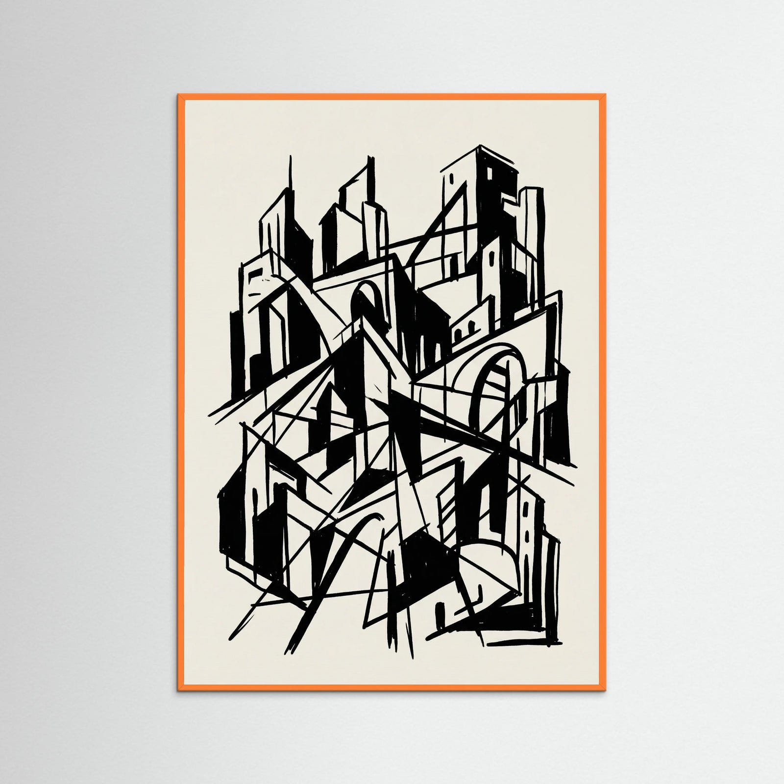 Orange Wood Abstract Gallery Unveiling