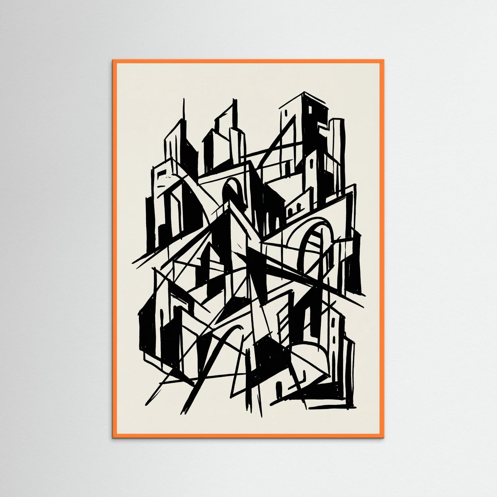 Orange Wood Abstract Gallery Unveiling