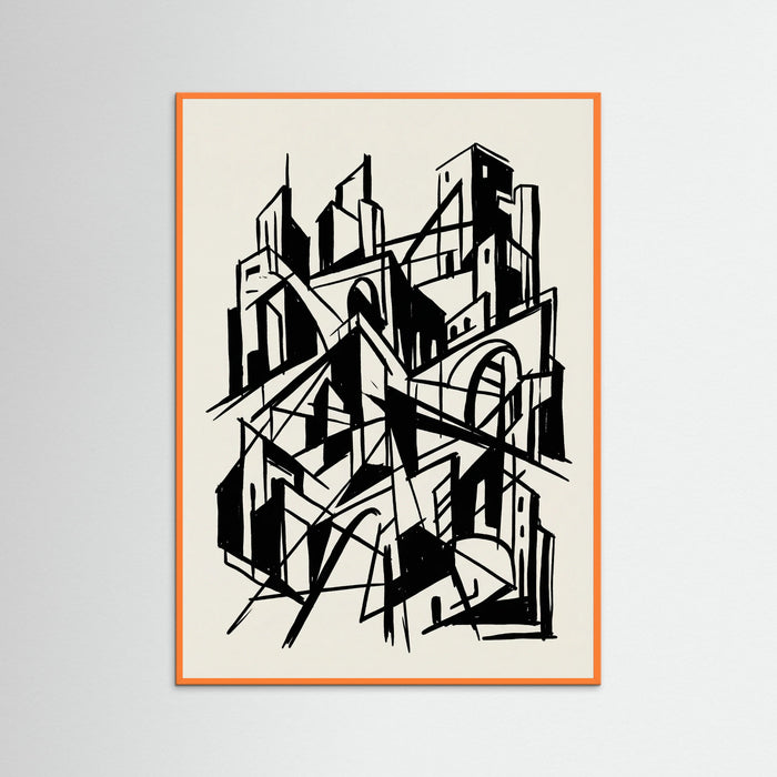 Orange Wood Abstract Gallery Unveiling