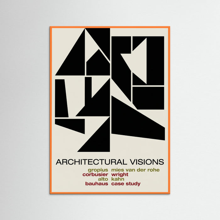 Orange Wood Abstract Graphic Exhibition