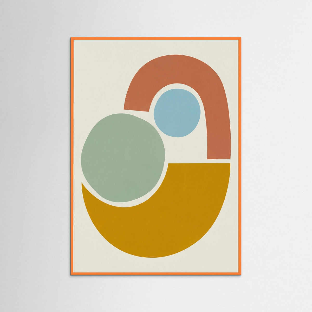 Orange Wood Abstract Harmony