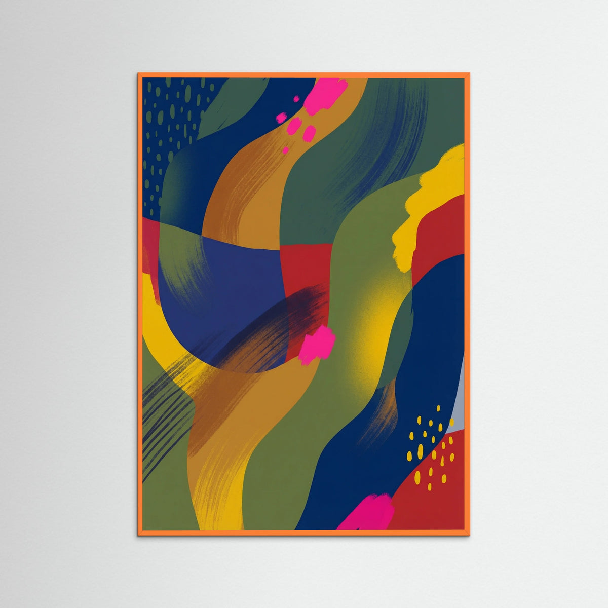 Orange Wood Abstract Harmony