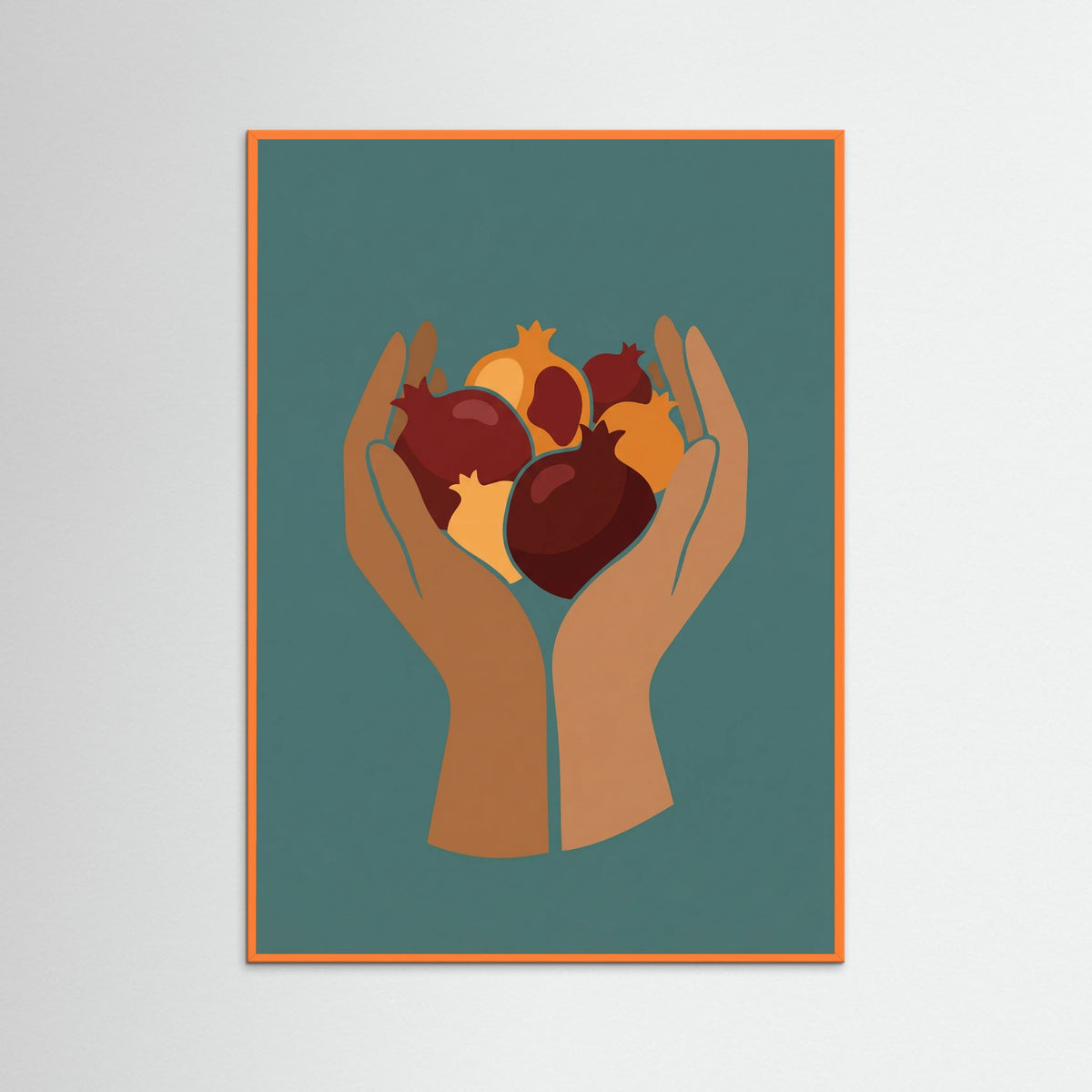 Orange Wood Abstract Harvest