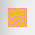 Orange Wood Abstract Lines and Yellow and Pink Poster