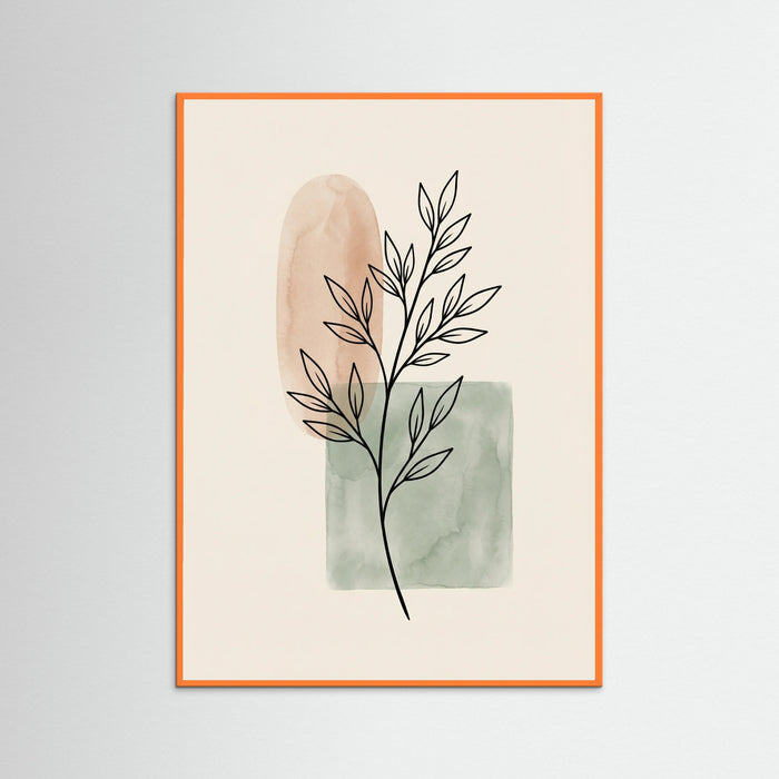 Orange Wood Abstract Nature Study