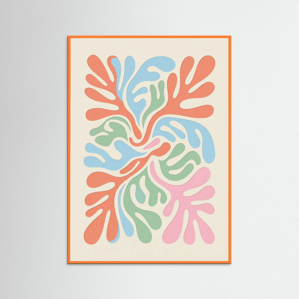 Orange Wood Abstract Organic Forms