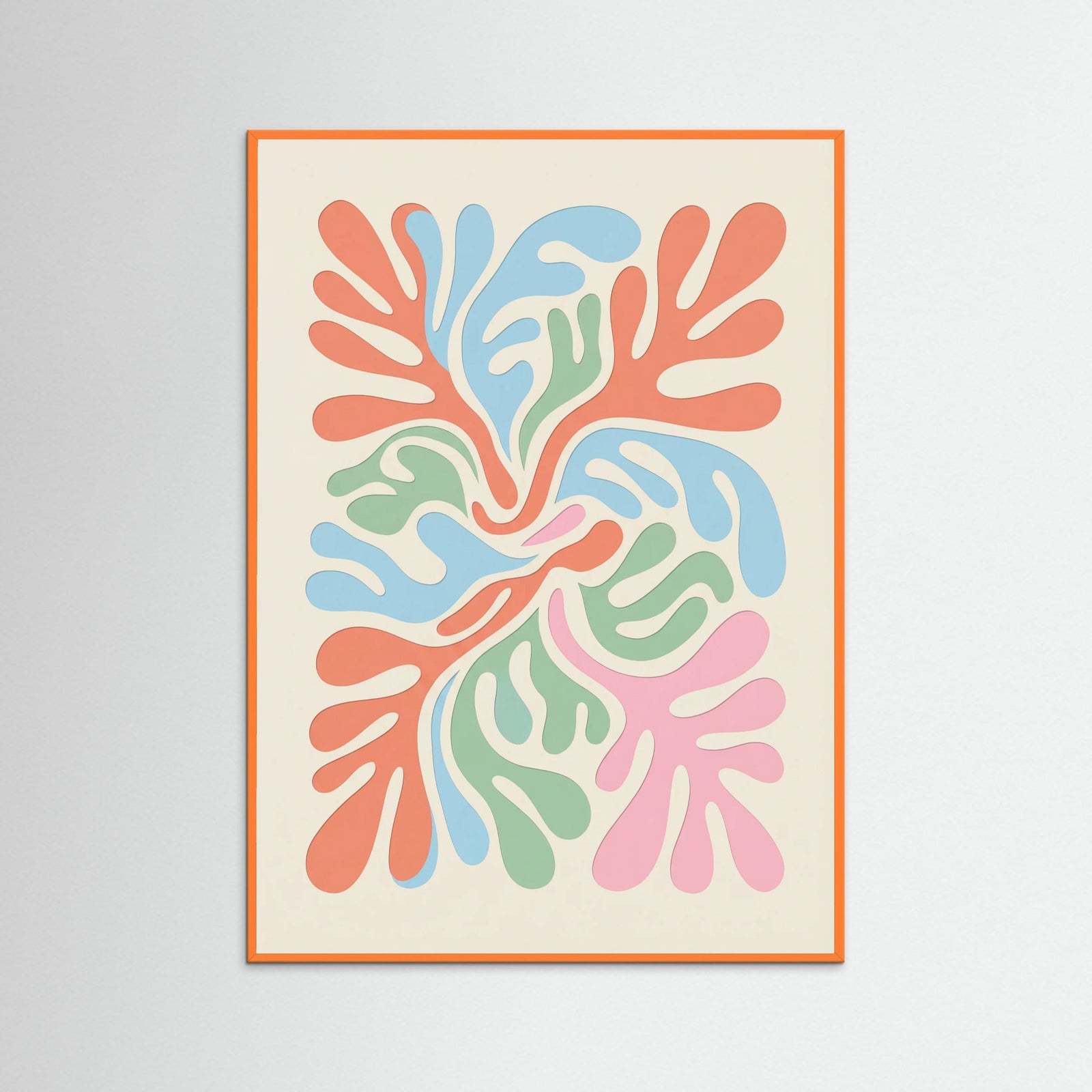 Orange Wood Abstract Organic Forms