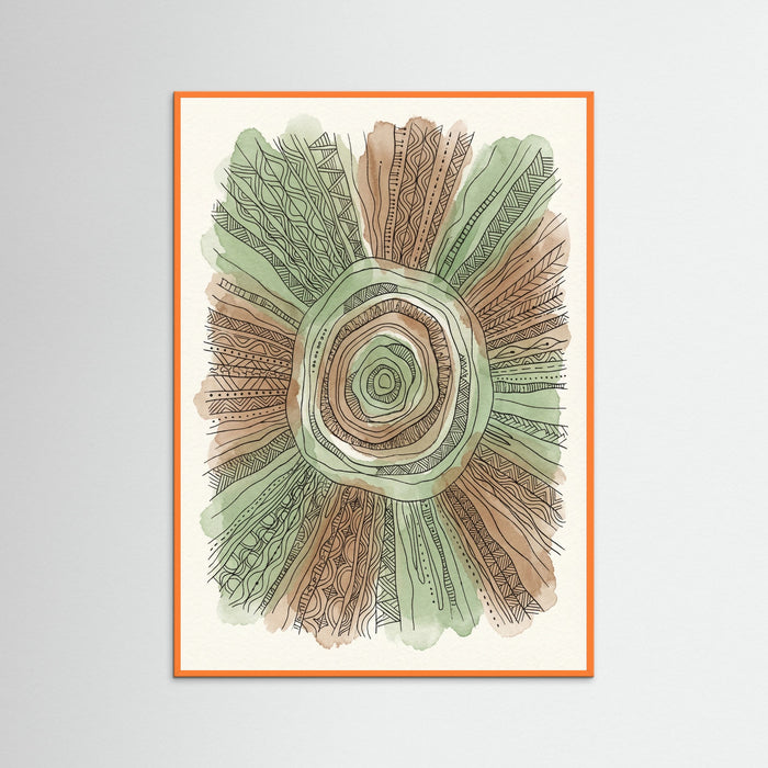 Orange Wood Abstract Pattern Bands