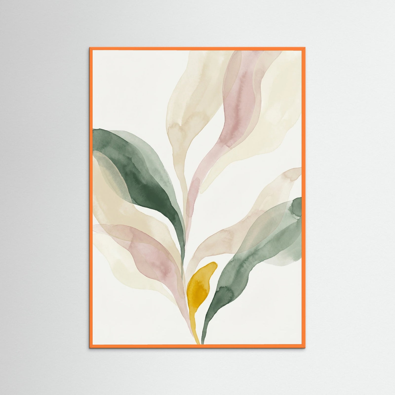 Orange Wood Abstract Petal Forms