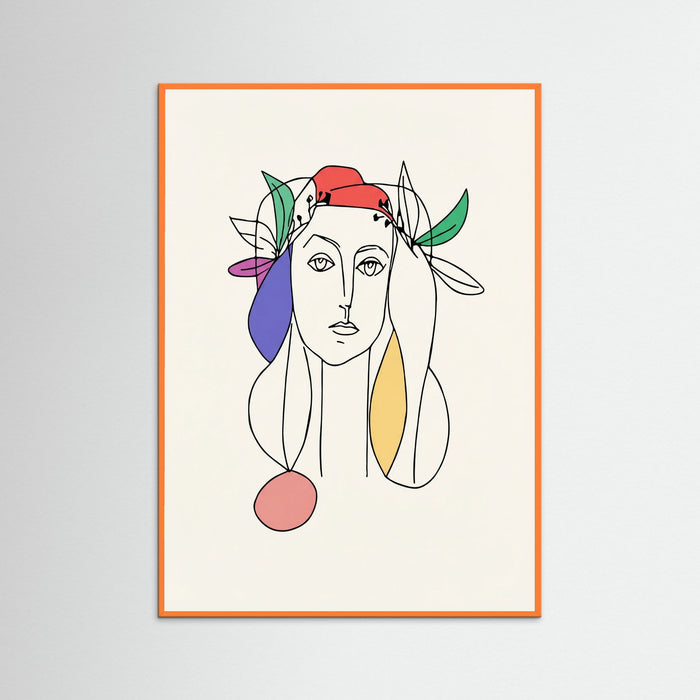 Orange Wood Abstract Portrait
