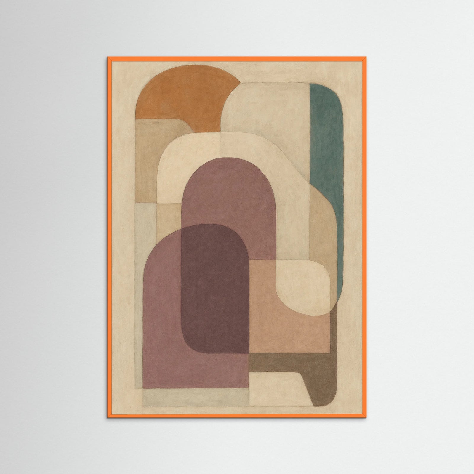 Orange Wood Abstract Red Form