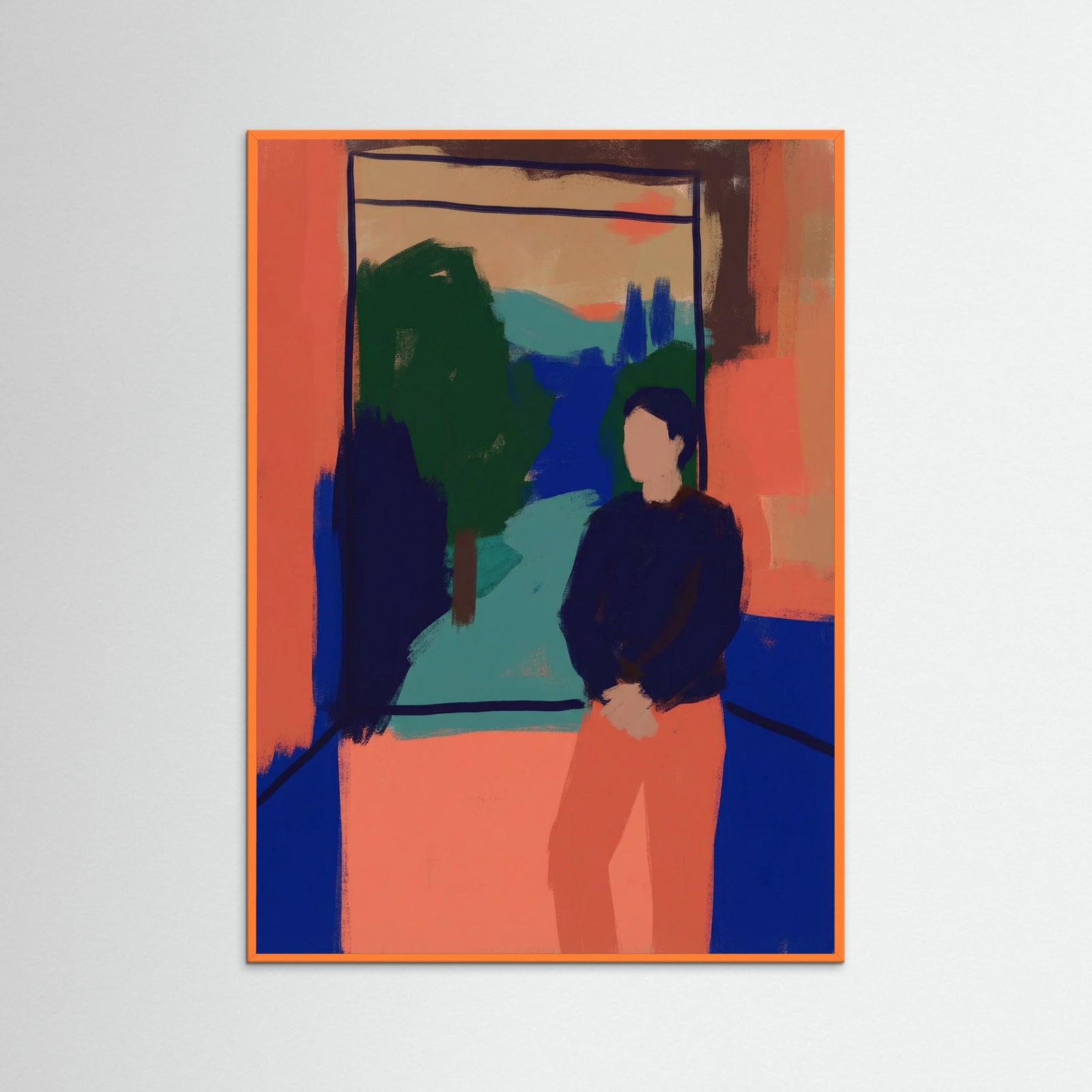 Orange Wood Abstract Respite