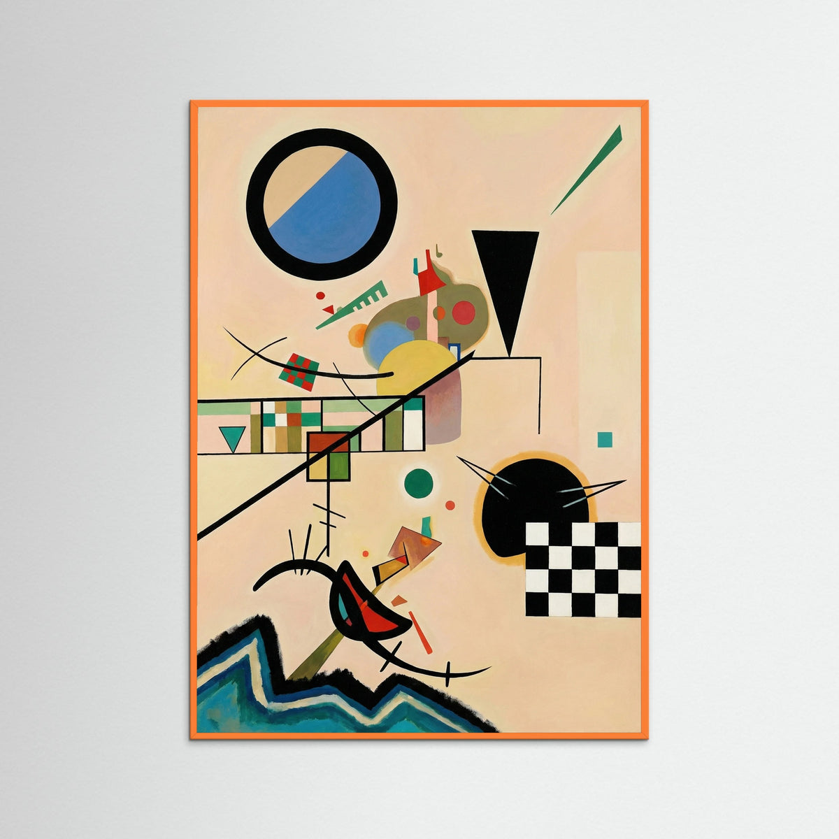 Orange Wood Abstract Rhythm