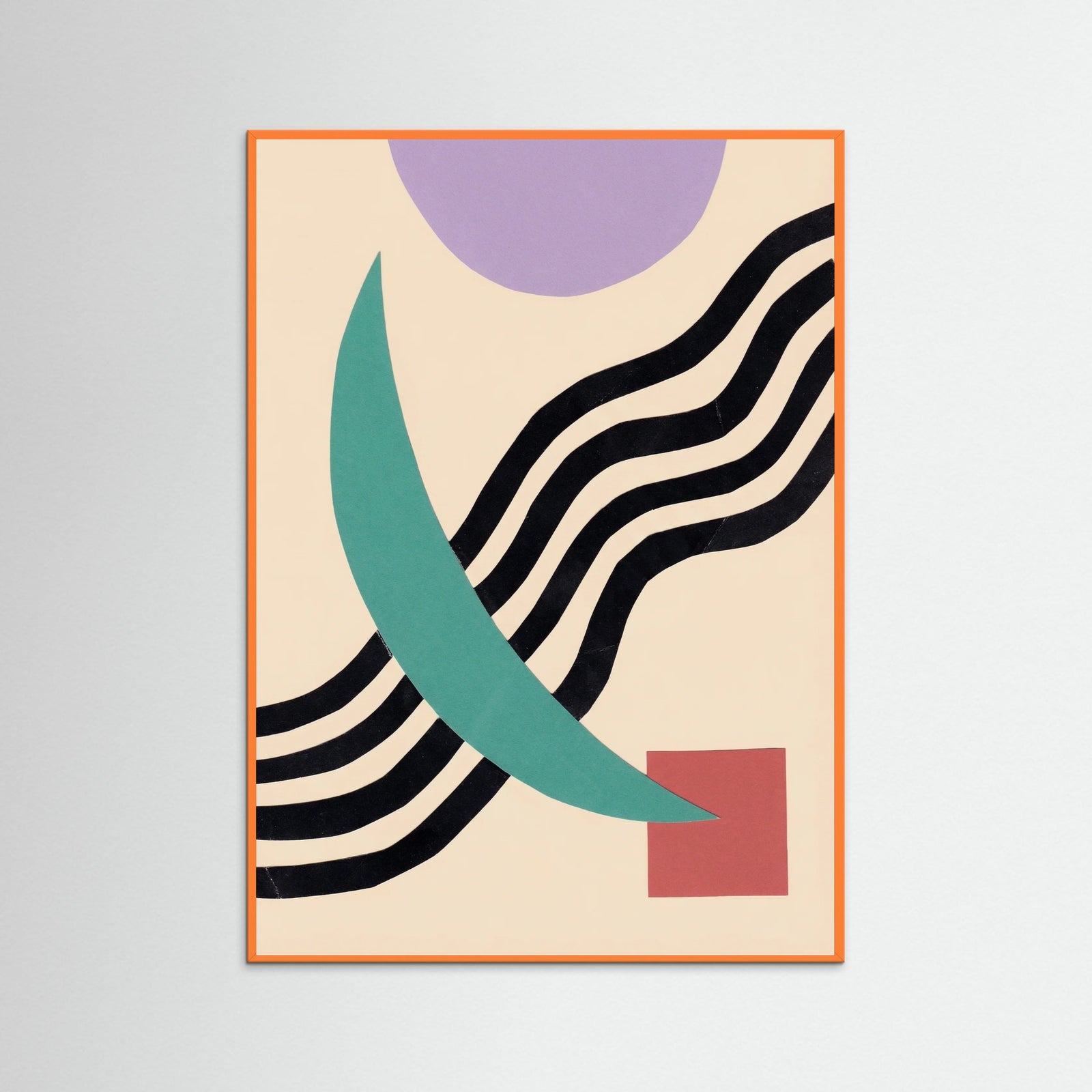 Orange Wood Abstract Rhythms