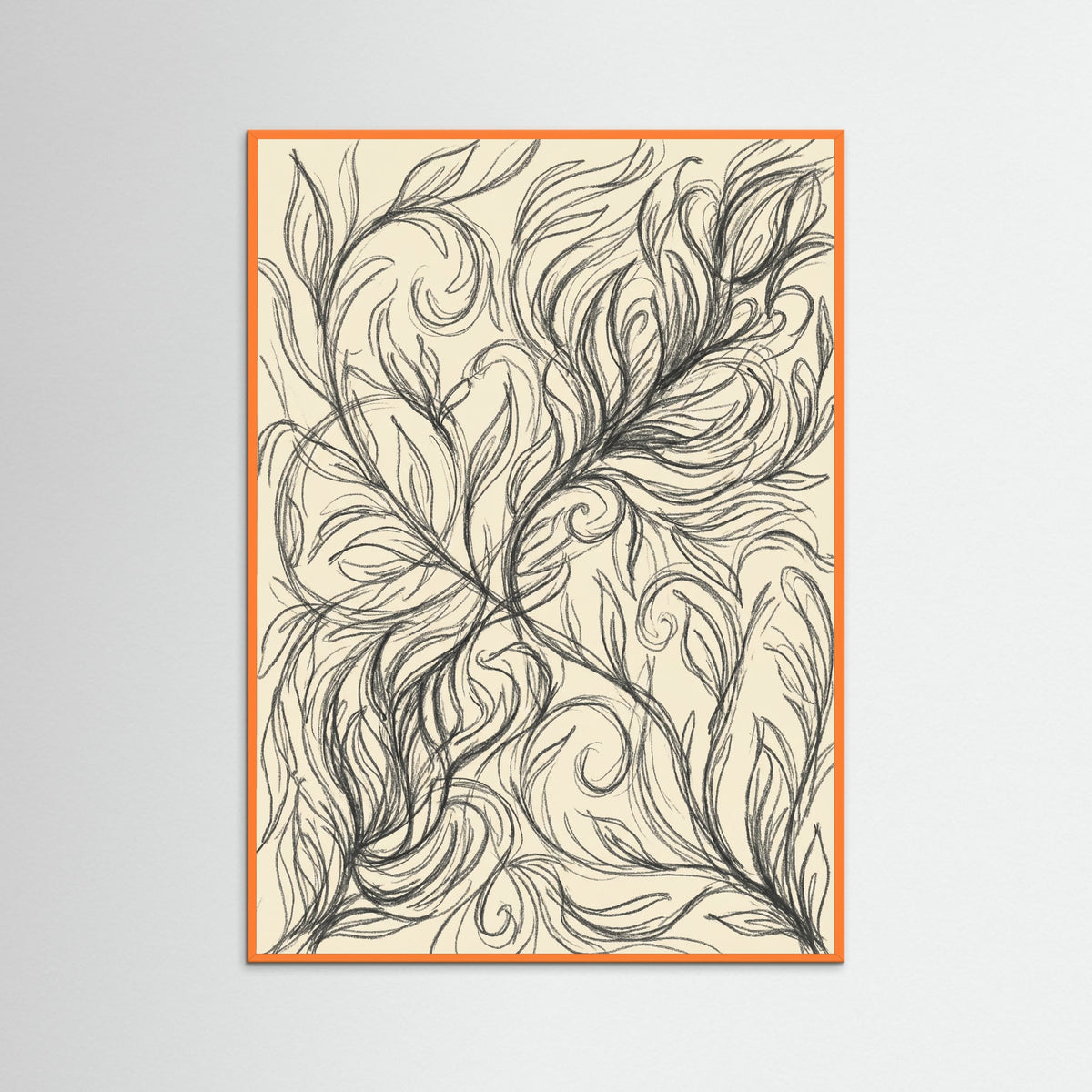 Orange Wood Abstract Roses